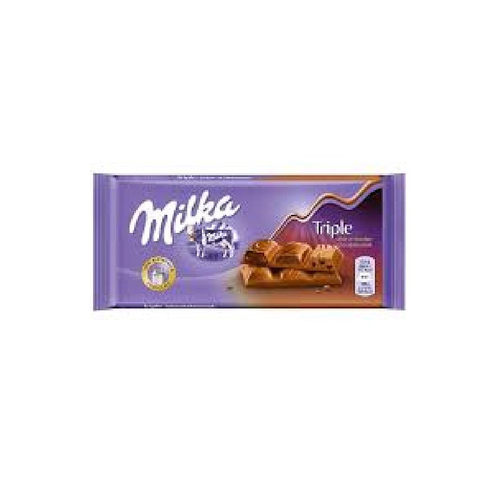 CHOCOLATE MILKA TRIPLE CHOCOLATE 100 GRAMOS