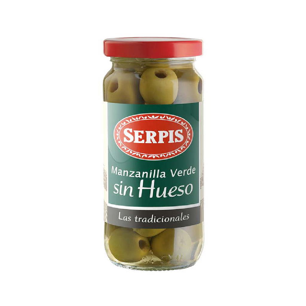 ACEITUNAS EN FRASCO SERPIS SIN CAROZO 235 GRAMOS