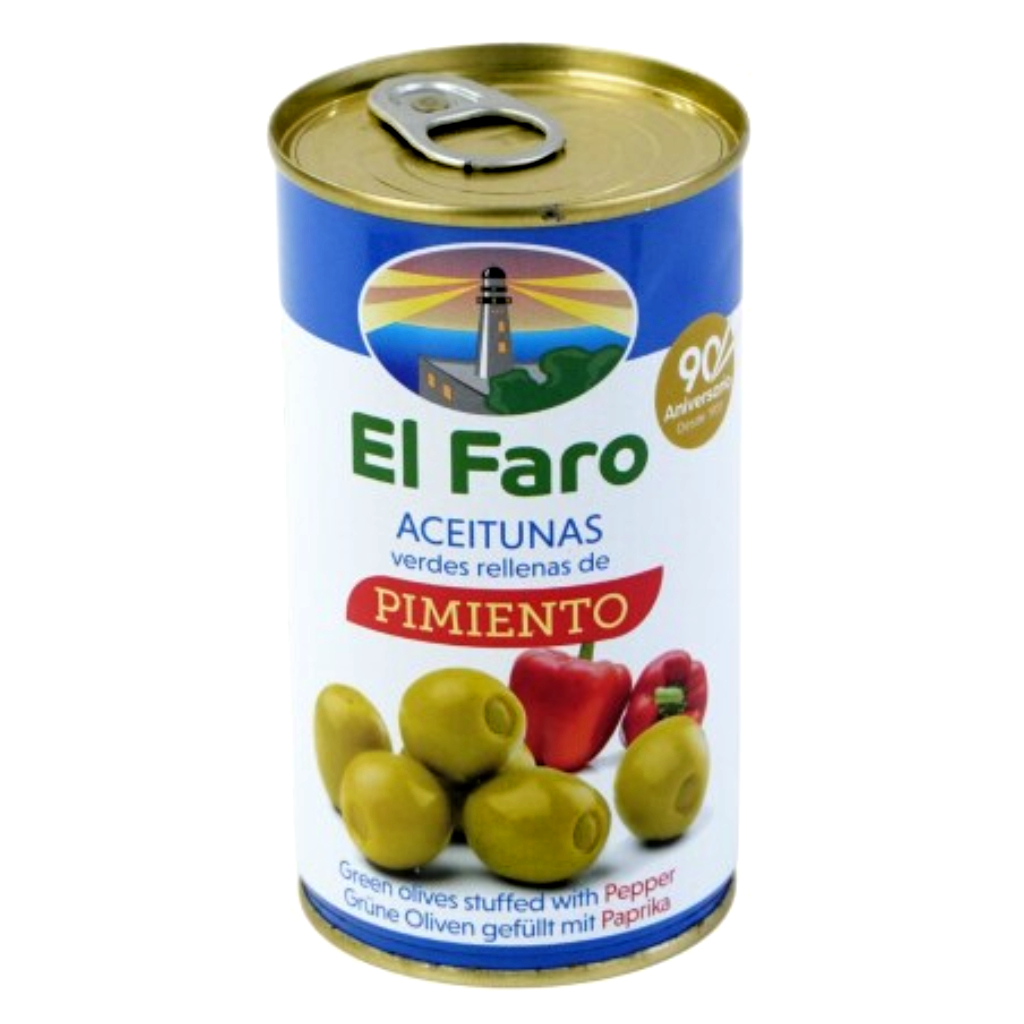 ACEITUNA RELLENA ESPAÑOLA DE MORRON EN LATA EL FARO 350 GRAMOS