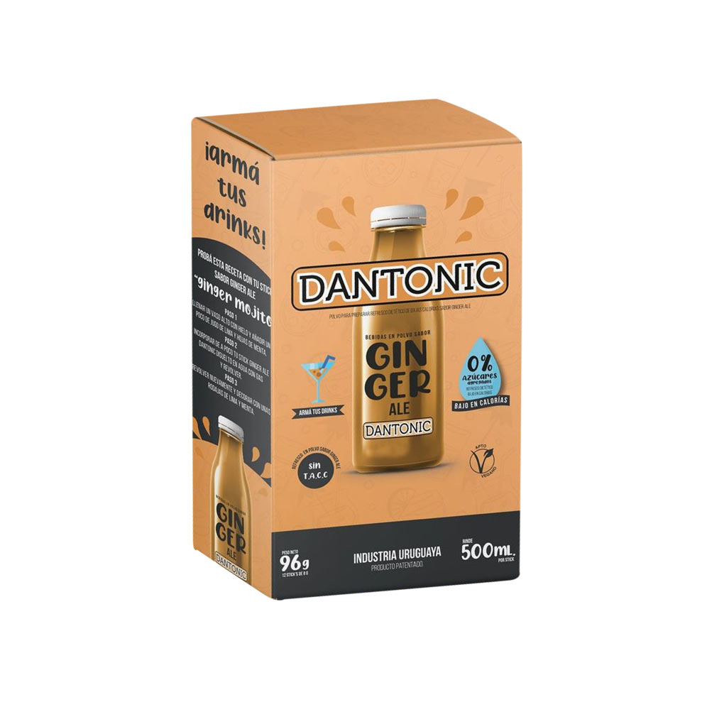 REFRESCO EN POLVO DANTONIC GINGER ALE 48 GRAMOS
