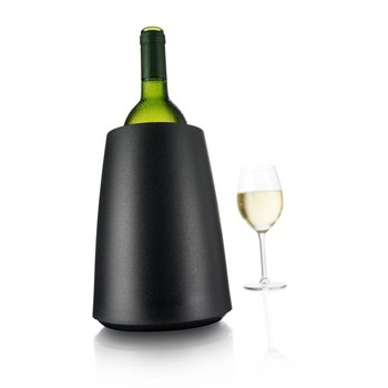 ENFRIADOR DE VINO ACERO NEGRO VACU VIN