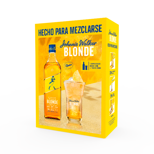 WHISKY ESCOCES JOHNNIE WALKER BLONDE 750 ML + 1 VASO