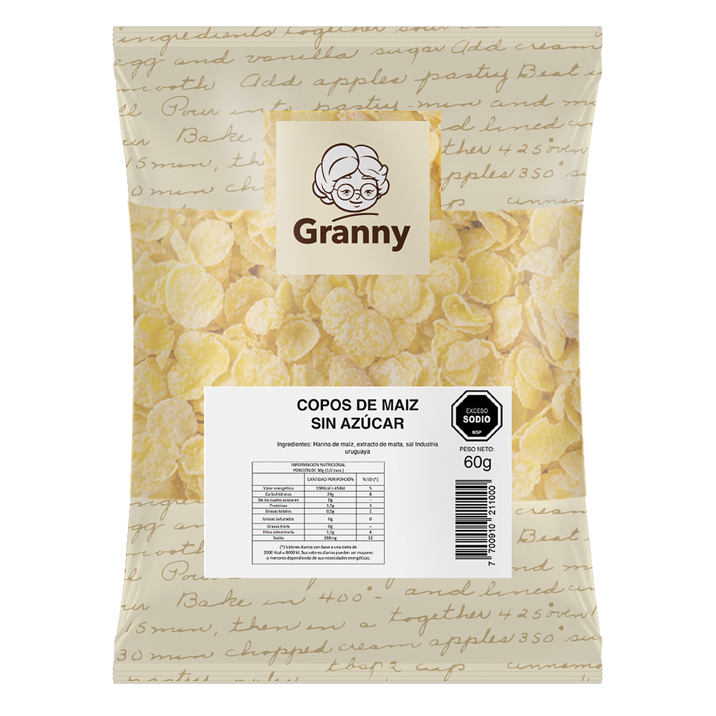 CEREALES DE MAIZ GRANNY SIN AZUCAR 60 GR