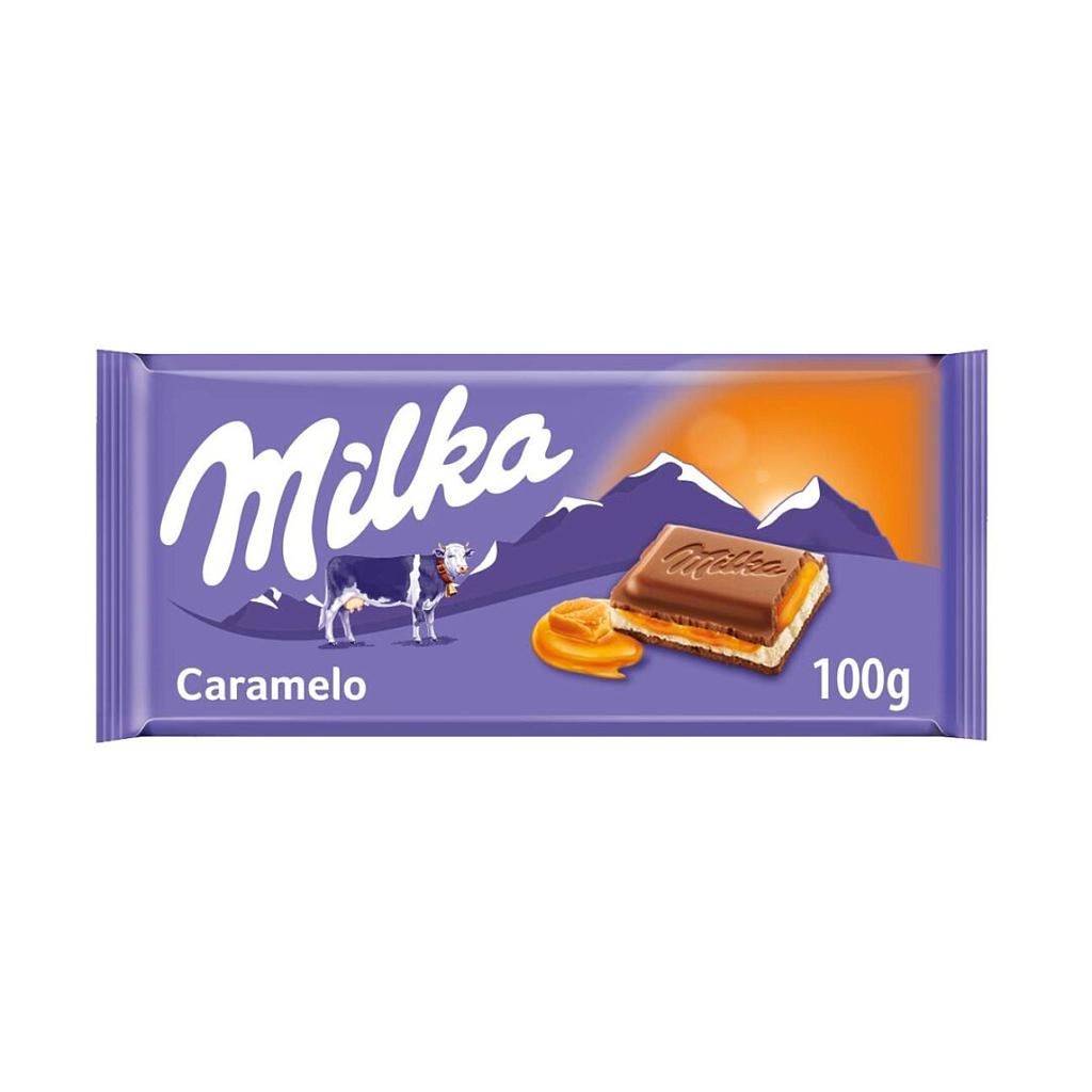 CHOCOLATE MILKA CARAMEL 100 GRAMOS