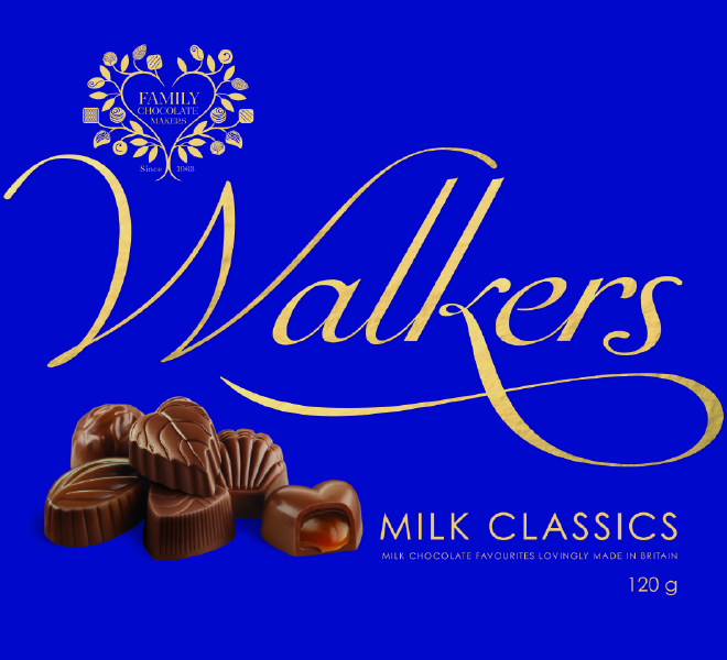 BOMBONERA WALKERS MILK CLASSICS 120 GRAMOS
