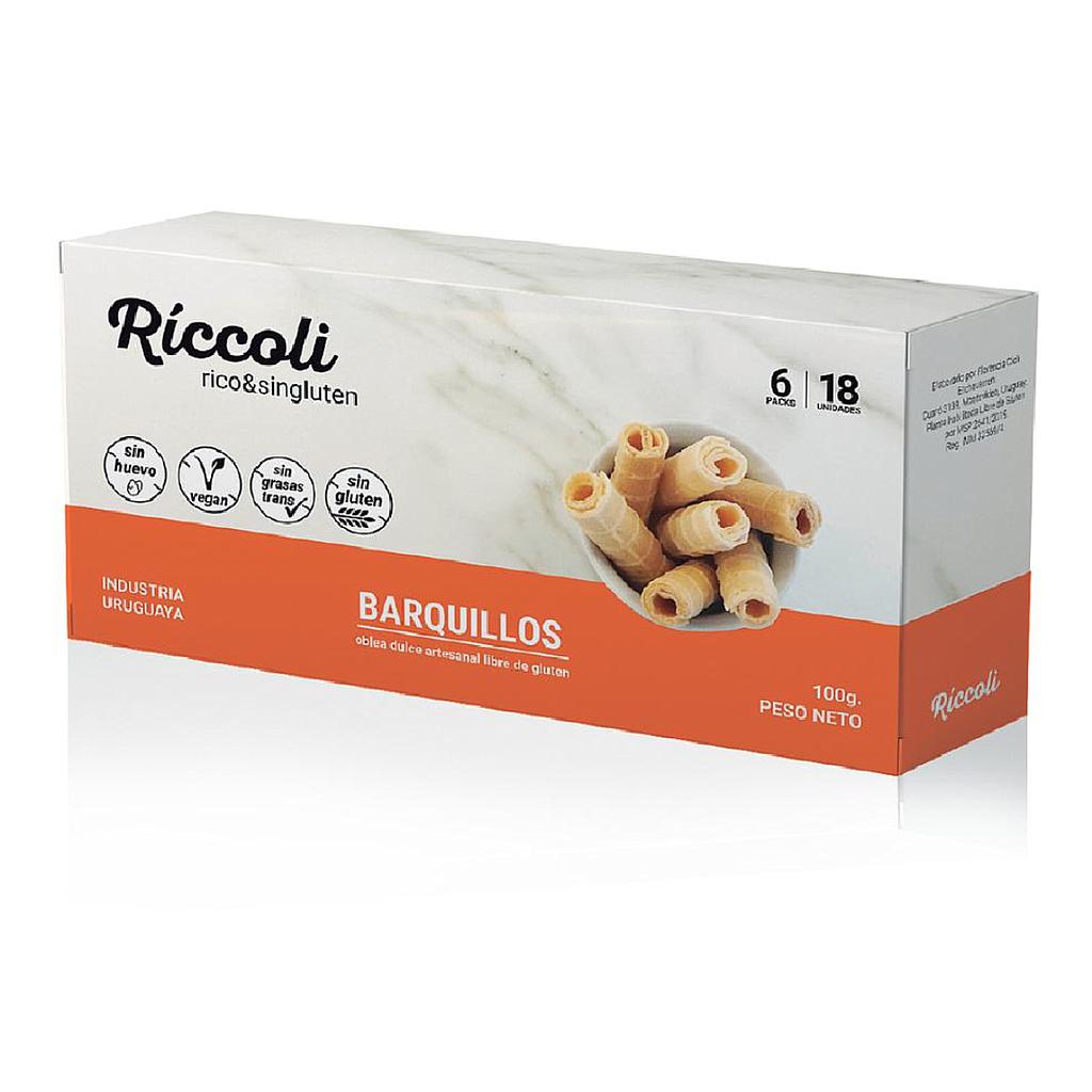 CAJA BARQUILLOS RICCOLI 18 UNIDADES
