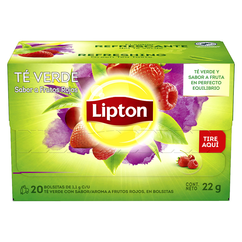 TE LIPTON VERDE Y FRUTOS ROJOS 20 SOBRES