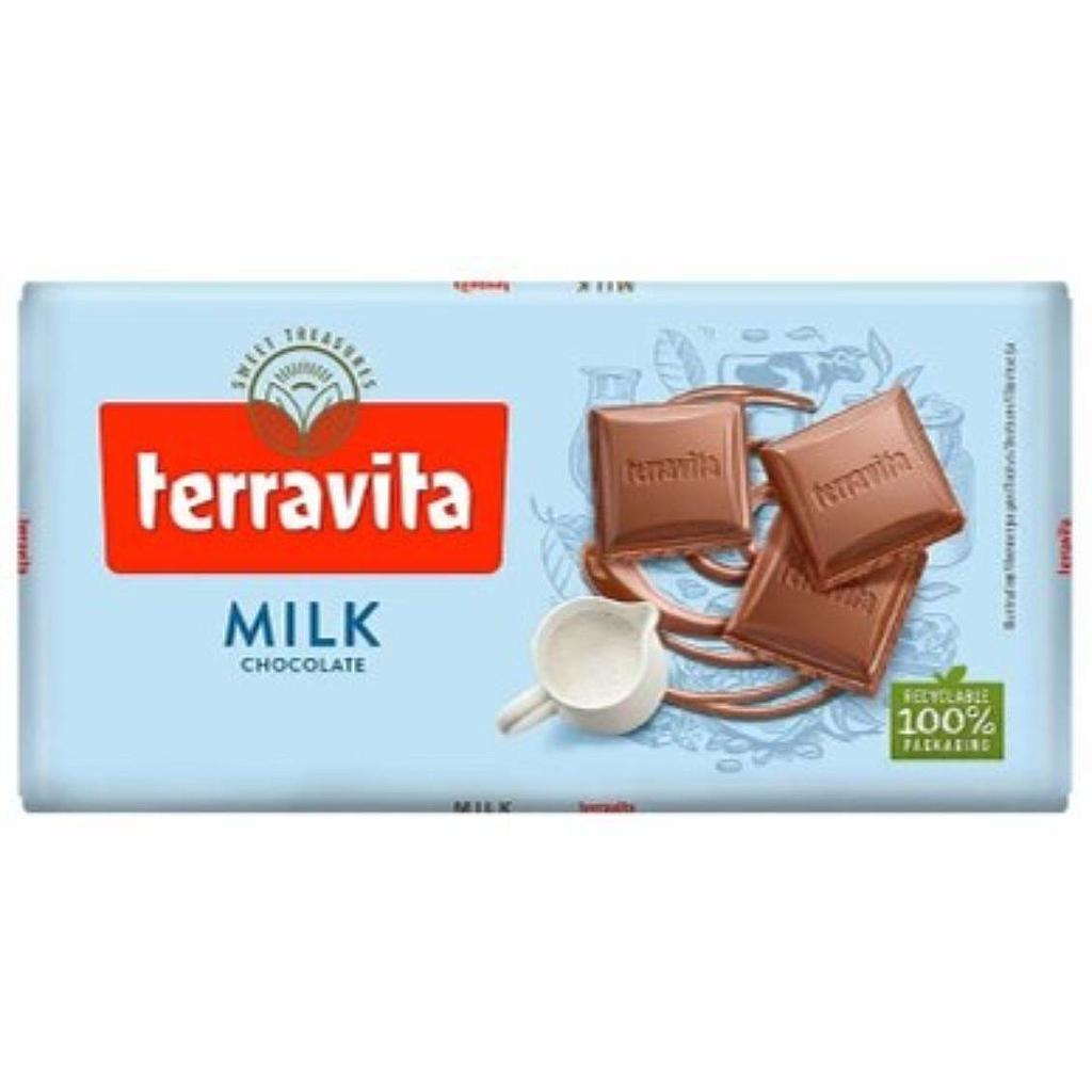 CHOCOLATE TERRAVITA CON LECHE 100 GRAMOS