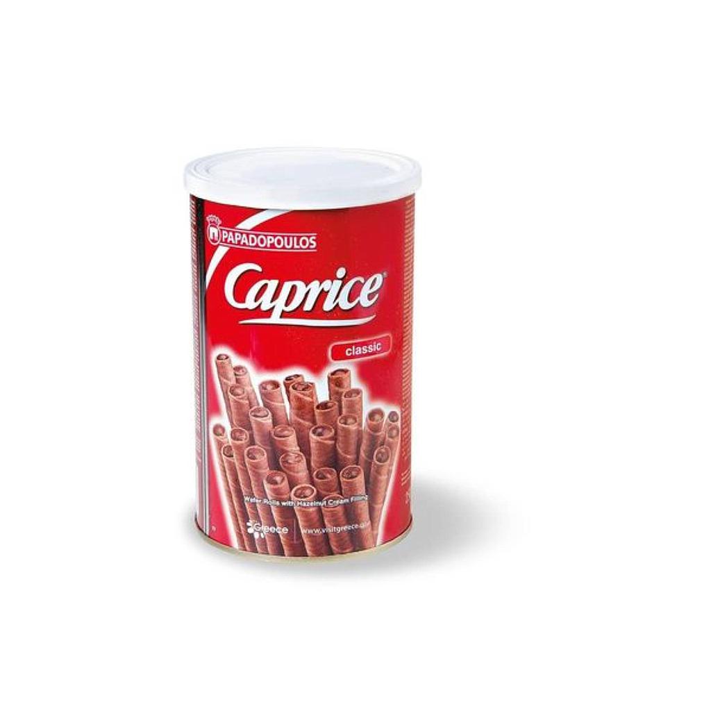 BARQUILLO CAPRICE RELLENO CHOCOLATE Y AVELLANA 250 GRAMOS