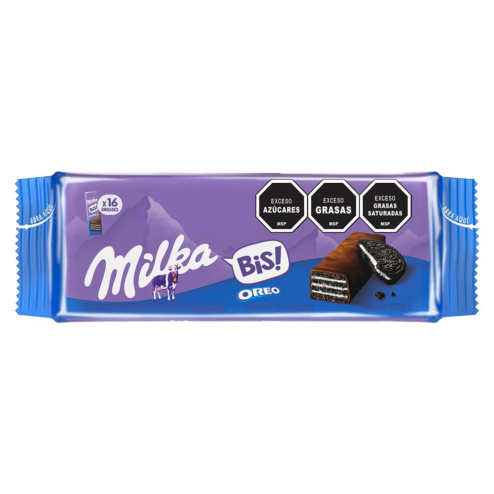 OBLEA BAÑADA MILKA BIS OREO 105.6 GRAMOS