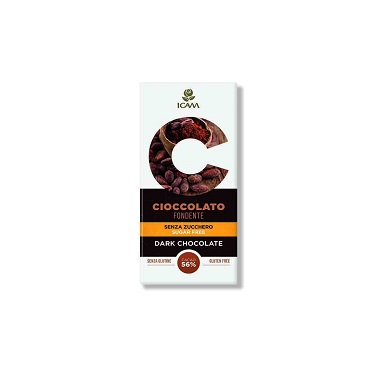 CHOCOLATE ICAM 56% CACAO DARK SIN AZUCAR 100 GRAMO